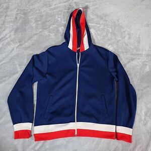 Vintage Spiegel Full Zip Hoodie Womens Large Polyester Blue 60s 70s